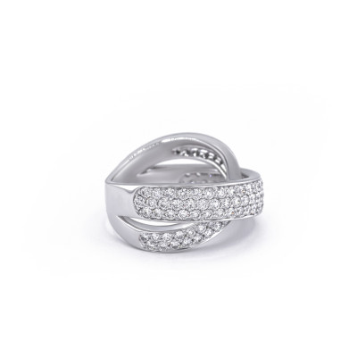 Bague "Nous Deux" Diamants: 2,21/112 Or Blanc 750/1000