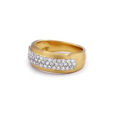 Bague "Glittering Band" Diamant 0,69/46 Or Jaune 750/1000
