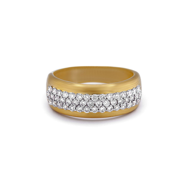 Bague "Glittering Band" Diamant 0,69/46 Or Jaune 750/1000