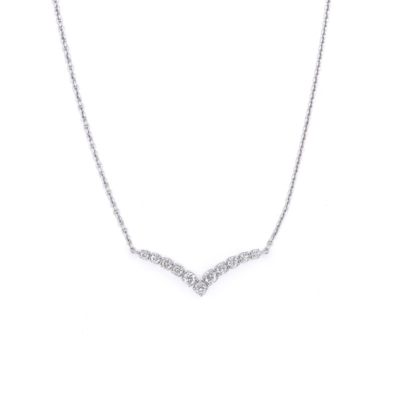Collier D0,21/11 Or Blanc 750/1000